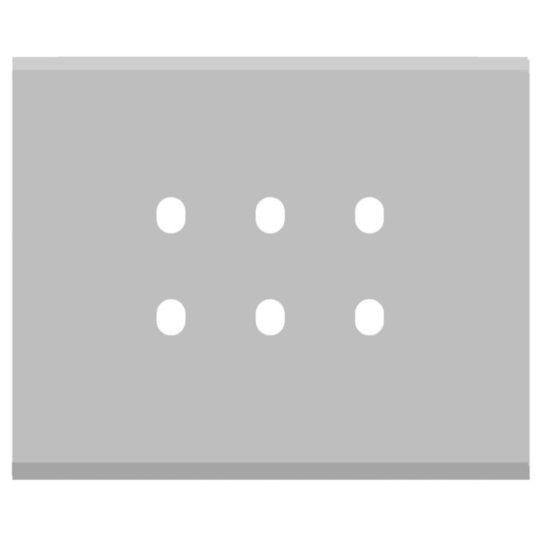 Picture of Norisys TG9 TA323.04 3M Size Plate With 6 Holes Natural Solid Aluminium Cover Plates With Frames