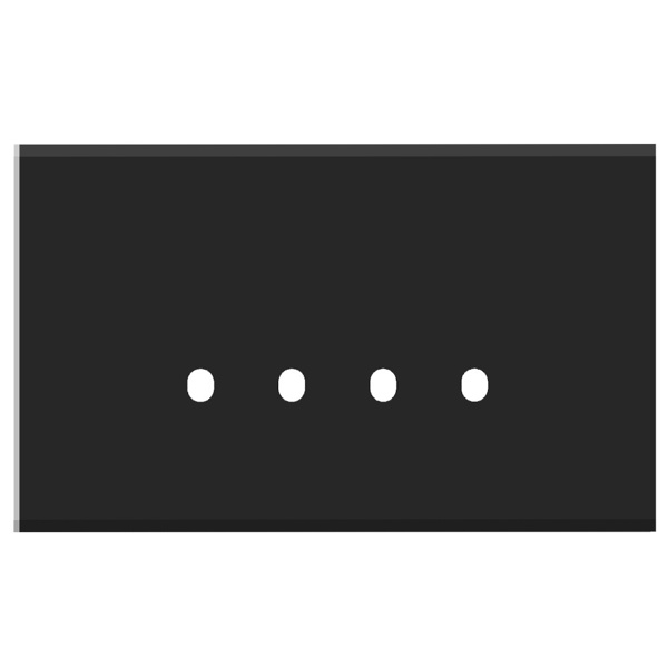 Picture of Norisys TG9 TA414.05 4M Size Plate With 4 Holes Black Solid Aluminium Cover Plates With Frames