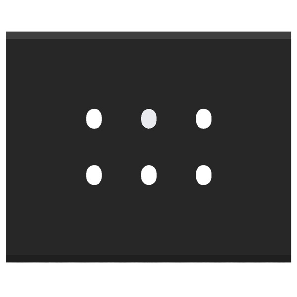 Picture of Norisys TG9 TA323.05 3M Size Plate With 6 Holes Black Solid Aluminium Cover Plates With Frames