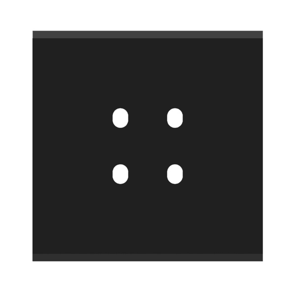 Picture of Norisys TG9 TG222.19 2M Size Plate With 4 Holes Solid Black Solid Glass Cover Plates With Frames