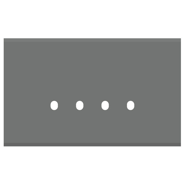 Picture of Norisys TG9 TG414.09 4M Size Plate With 4 Holes Metal Gray Solid Glass Cover Plates With Frames