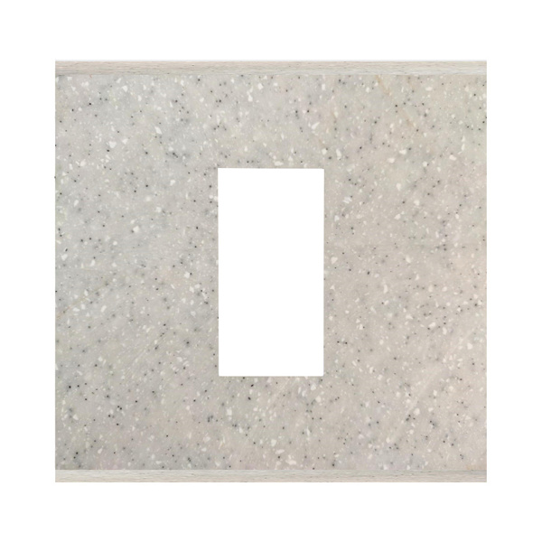 Picture of Norisys TG9 TM301.10 1M Size Plate With 1M Window Sparkle White Solid Marble Cover Plates With Frames
