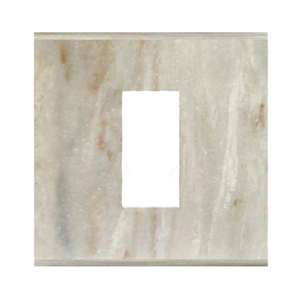 Picture of Norisys TG9 TM301.13 1M Size Plate With 1M Window Onyx White Solid Marble Cover Plates With Frames
