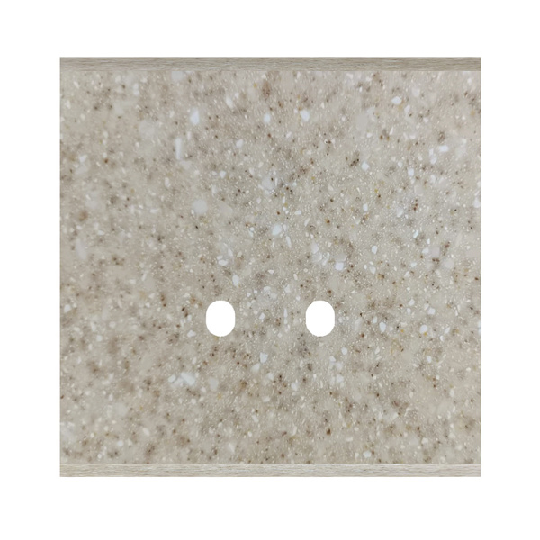 Picture of Norisys TG9 TM212.11 2M Size Plate With 2 Holes Terra Beige Solid Marble Cover Plates With Frames