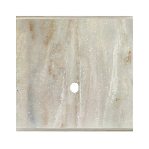 Picture of Norisys TG9 TM111.13 1M Size Plate With 1 Hole Onyx White Solid Marble Cover Plates With Frames