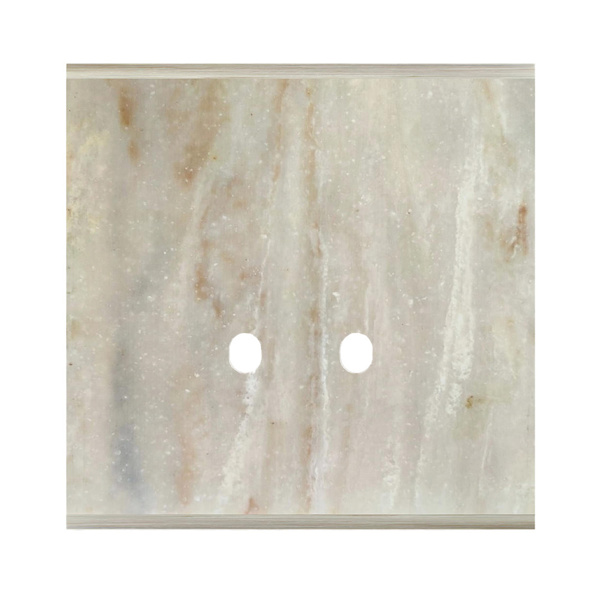 Picture of Norisys TG9 TM212.13 2M Size Plate With 2 Holes Onyx White Solid Marble Cover Plates With Frames