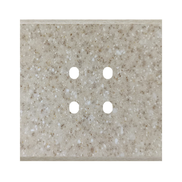 Picture of Norisys TG9 TM222.11 2M Size Plate With 4 Holes Terra Beige Solid Marble Cover Plates With Frames