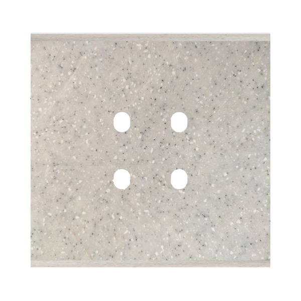Picture of Norisys TG9 TM222.10 2M Size Plate With 4 Holes Sparkle White Solid Marble Cover Plates With Frames