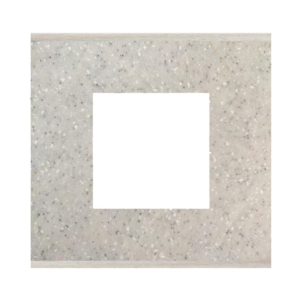Picture of Norisys TG9 TM302.10 2M Size Plate With 2M Window Sparkle White Solid Marble Cover Plates With Frames