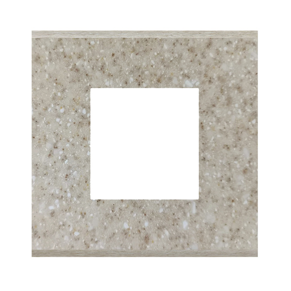 Picture of Norisys TG9 TM302.11 2M Size Plate With 2M Window Terra Beige Solid Marble Cover Plates With Frames