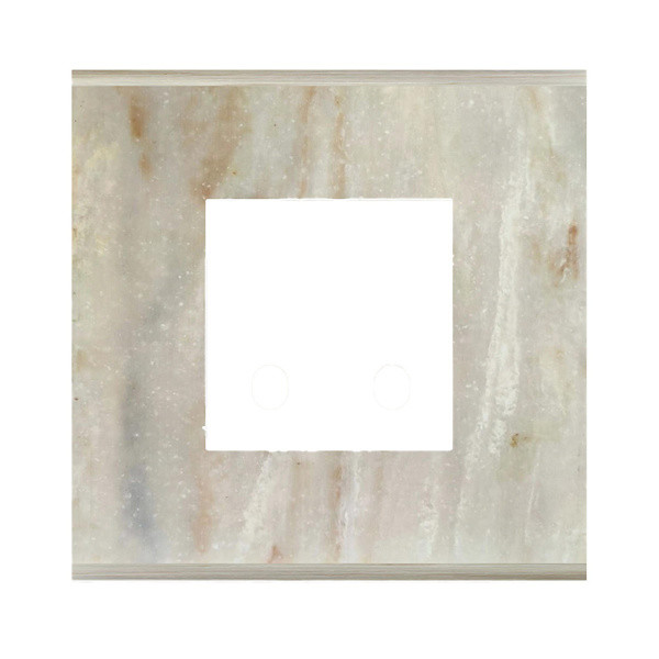 Picture of Norisys TG9 TM302.13 2M Size Plate With 2M Window Onyx White Solid Marble Cover Plates With Frames