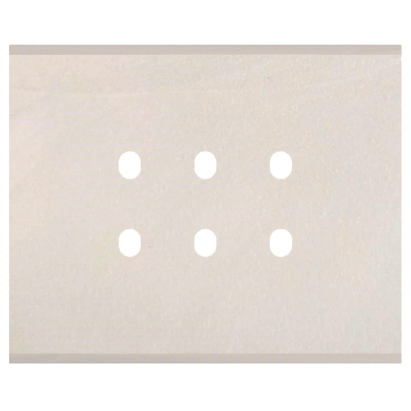 Picture of Norisys TG9 TM323.12 3M Size Plate With 6 Holes Salt White Solid Marble Cover Plates With Frames