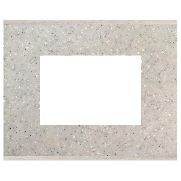Picture of Norisys TG9 TM303.10 3M Size Plate With 3M Window Sparkle White Solid Marble Cover Plates With Frames