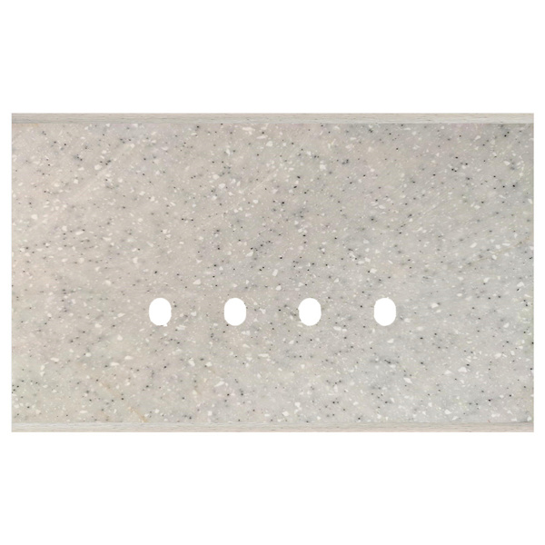 Picture of Norisys TG9 TM414.10 4M Size Plate With 4 Holes Sparkle White Solid Marble Cover Plates With Frames
