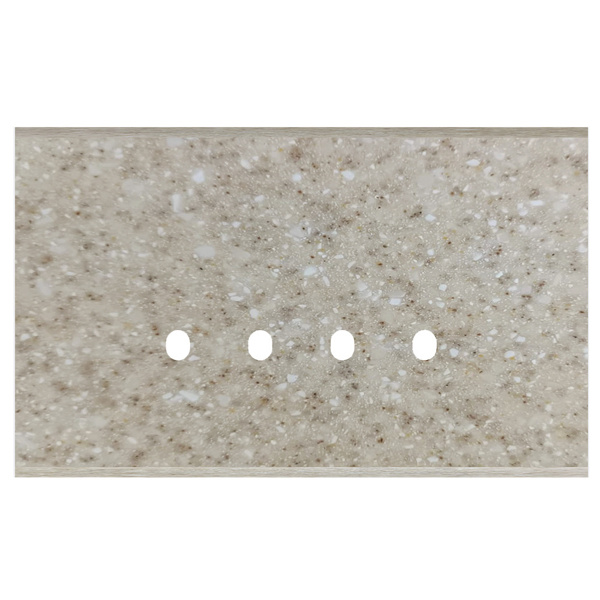 Picture of Norisys TG9 TM414.11 4M Size Plate With 4 Holes Terra Beige Solid Marble Cover Plates With Frames