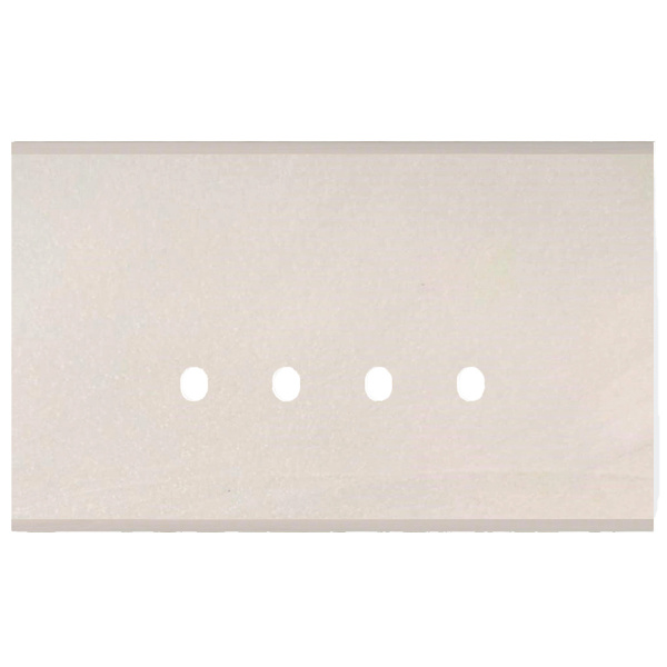 Picture of Norisys TG9 TM414.12 4M Size Plate With 4 Holes Salt White Solid Marble Cover Plates With Frames