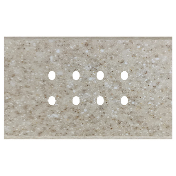 Picture of Norisys TG9 TM424.11 4M Size Plate With 8 Holes Terra Beige Solid Marble Cover Plates With Frames