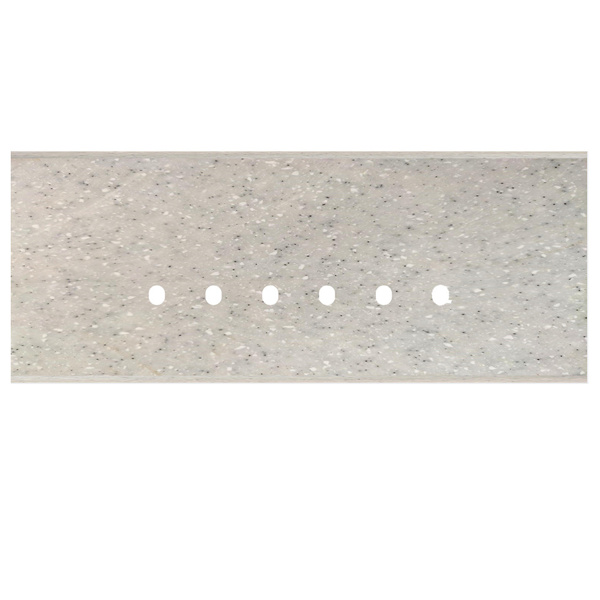 Picture of Norisys TG9 TM616.10 6M Size Plate With 6 Holes Sparkle White Solid Marble Cover Plates With Frames
