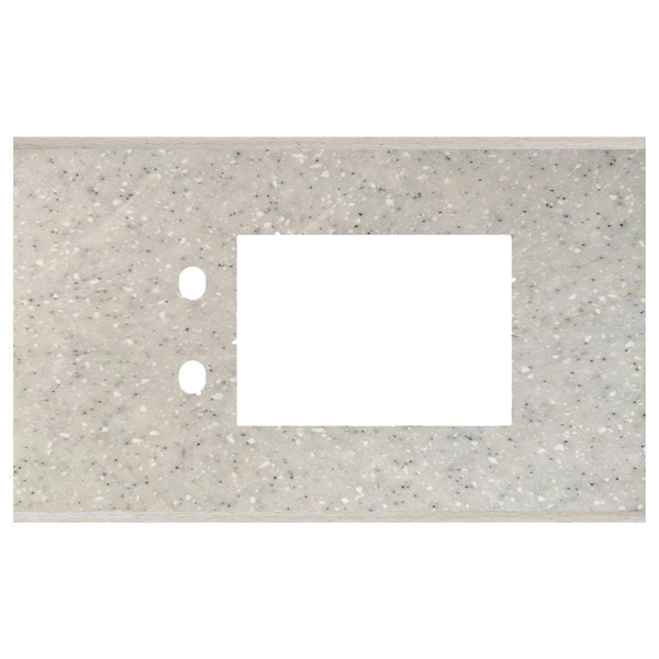 Picture of Norisys TG9 TM124.10 4M Size Plate With 2 Holes + 3M Window Sparkle White Solid Marble Cover Plates With Frames