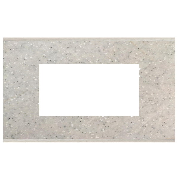 Picture of Norisys TG9 TM304.10 4M Size Plate With 4M Window Sparkle White Solid Marble Cover Plates With Frames