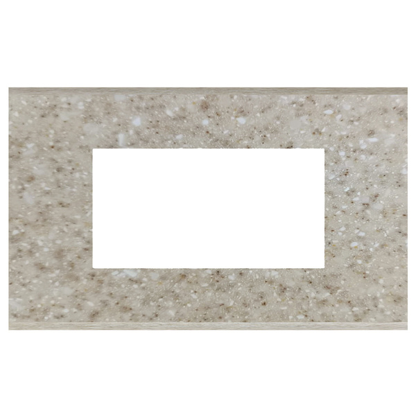 Picture of Norisys TG9 TM304.11 4M Size Plate With 4M Window Terra Beige Solid Marble Cover Plates With Frames