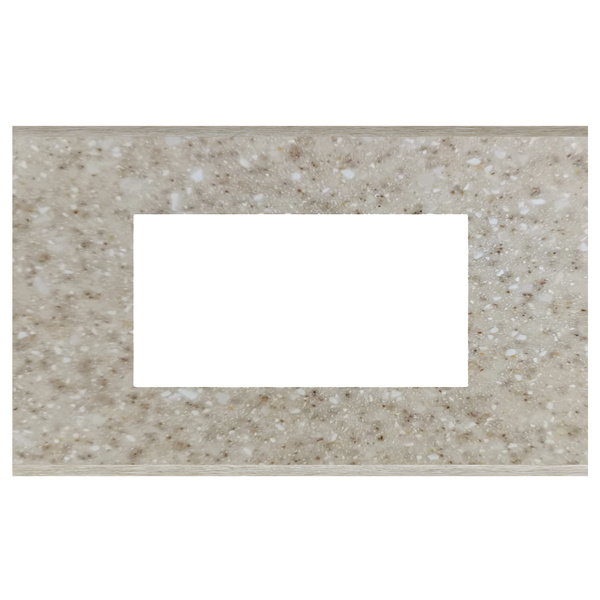 Picture of Norisys TG9 TM304.11 4M Size Plate With 4M Window Terra Beige Solid Marble Cover Plates With Frames