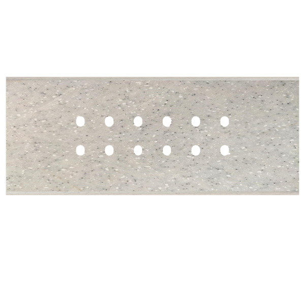 Picture of Norisys TG9 TM626.10 6M Size Plate With 12 Holes Sparkle White Solid Marble Cover Plates With Frames