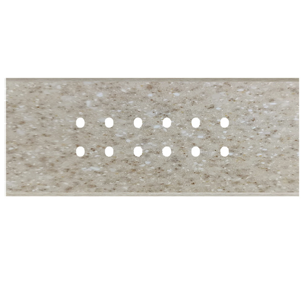 Picture of Norisys TG9 TM626.11 6M Size Plate With 12 Holes Terra Beige Solid Marble Cover Plates With Frames