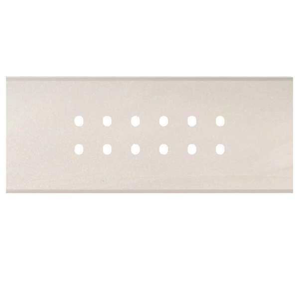 Picture of Norisys TG9 TM626.12 6M Size Plate With 12 Holes Salt White Solid Marble Cover Plates With Frames