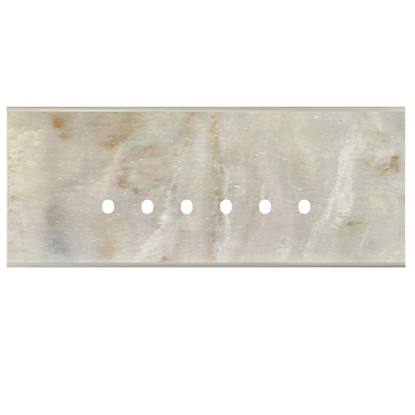 Picture of Norisys TG9 TM616.13 6M Size Plate With 6 Holes Onyx White Solid Marble Cover Plates With Frames