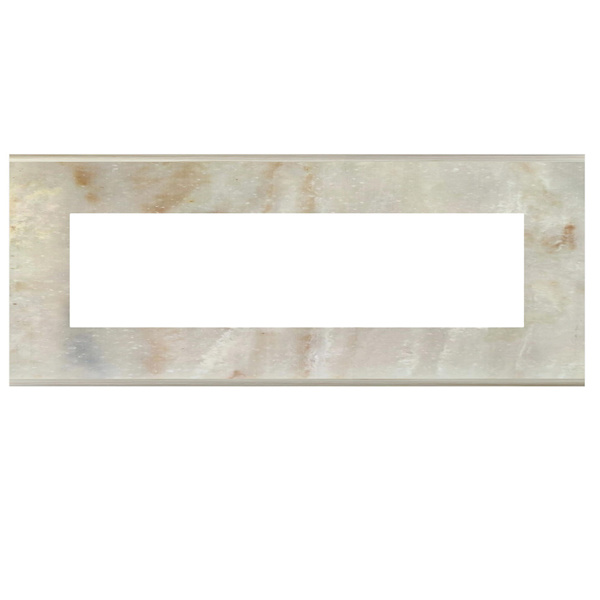 Picture of Norisys TG9 TM308.13 8M Size Plate With 8M Window Onyx White Solid Marble Cover Plates With Frames