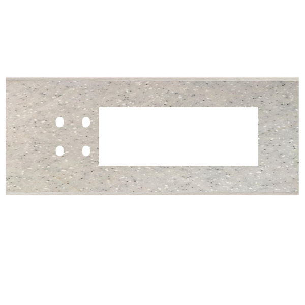 Picture of Norisys TG9 TM228.10 8M Size Plate With 4 Holes + 6M Window Sparkle White Solid Marble Cover Plates With Frames