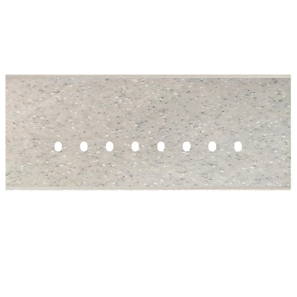 Picture of Norisys TG9 TM818.10 8M Size Plate With 8 Hole Sparkle White Solid Marble Cover Plates With Frames