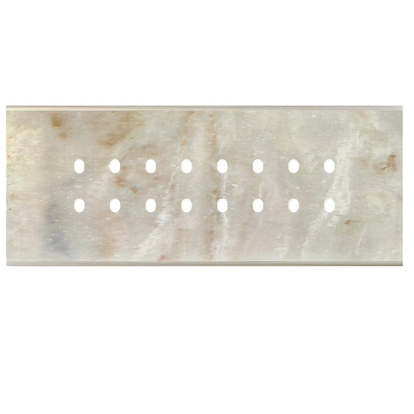 Picture of Norisys TG9 TM828.13 8M Size Plate With 16 Holes Onyx White Solid Marble Cover Plates With Frames
