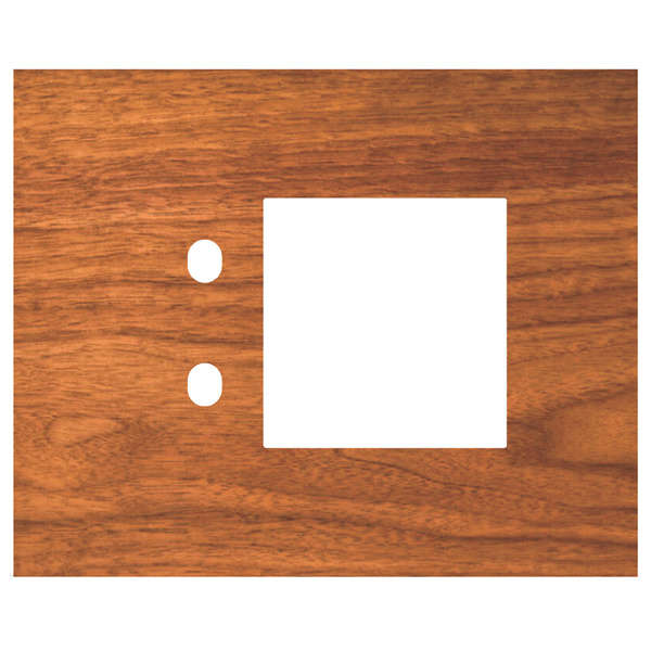 Picture of Norisys TG9 TW123.29 3M Size Plate With 2 Holes + 2M Window Walnut Solid Wood Cover Plates With Frames