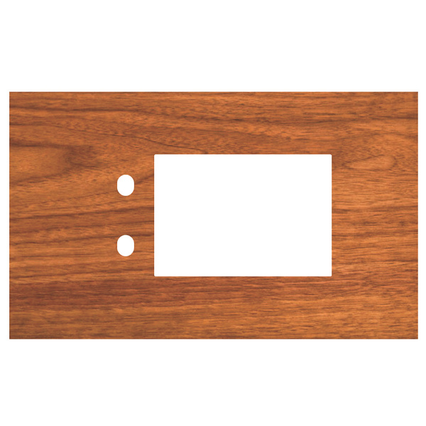 Picture of Norisys TG9 TW124.29 4M Size Plate With 2 Holes + 3M Window Walnut Solid Wood Cover Plates With Frames