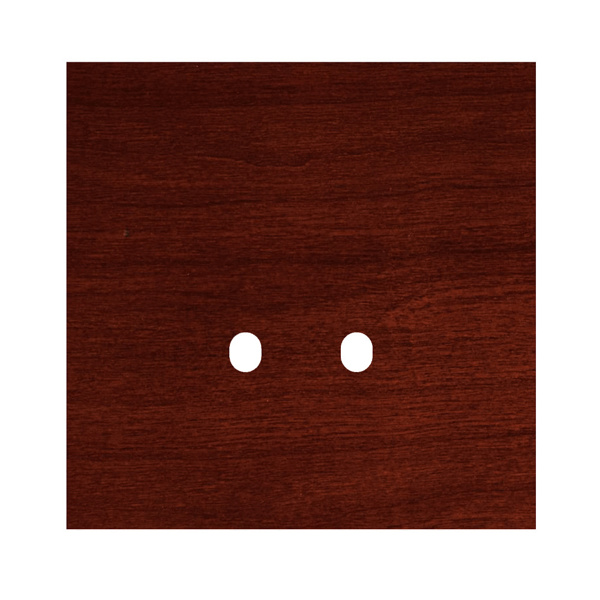 Picture of Norisys TG9 TW212.06 2M Size Plate With 2 Holes Dark Mahogany Solid Wood Cover Plates With Frames