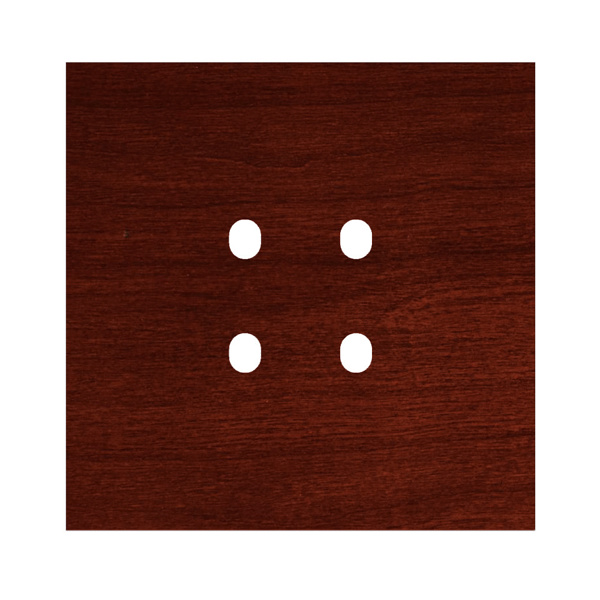 Picture of Norisys TG9 TW222.06 2M Size Plate With 4 Holes Dark Mahogany Solid Wood Cover Plates With Frames