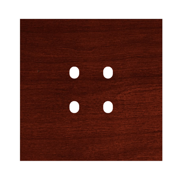 Picture of Norisys TG9 TW222.06 2M Size Plate With 4 Holes Dark Mahogany Solid Wood Cover Plates With Frames