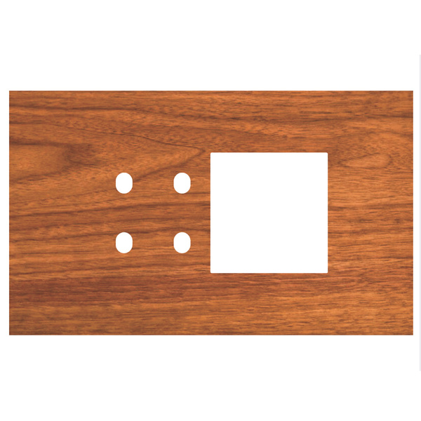Picture of Norisys TG9 TW224.29 4M Size Plate With 4 Holes + 2M Window Walnut Solid Wood Cover Plates With Frames