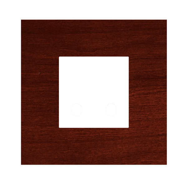 Picture of Norisys TG9 TW302.06 2M Size Plate With 2M Window Dark Mahogany Solid Wood Cover Plates With Frames