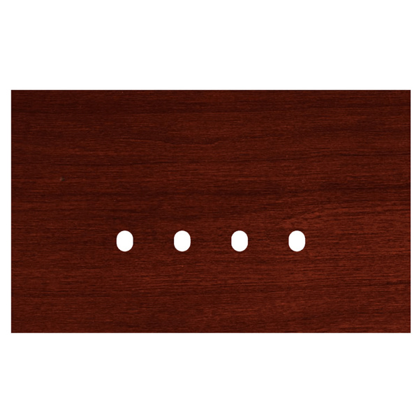 Picture of Norisys TG9 TW414.06 4M Size Plate With 4 Holes Dark Mahogany Solid Wood Cover Plates With Frames