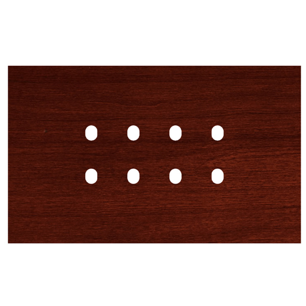Picture of Norisys TG9 TW424.06 4M Size Plate With 8 Holes Dark Mahogany Solid Wood Cover Plates With Frames