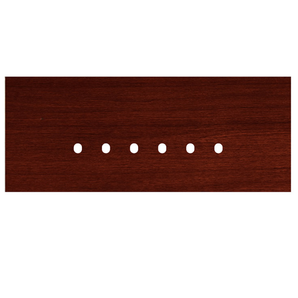 Picture of Norisys TG9 TW616.06 6M Size Plate With 6 Holes Dark Mahogany Solid Wood Cover Plates With Frames