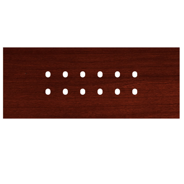 Picture of Norisys TG9 TW626.06 6M Size Plate With 12 Holes Dark Mahogany Solid Wood Cover Plates With Frames