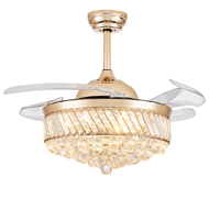 Show details for LUFT Glint 52" Antique Brass Retractable Blades Luxury Ceiling Fan Picture of LUFT Glint 52" Antique Brass Retractable Blades Luxury Ceiling Fan