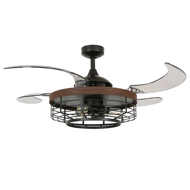 Show details for LUFT Montclair 48" Black - Koa With Smoked Retractable Blades Luxury Ceiling Fan Picture of LUFT Montclair 48" Black - Koa With Smoked Retractable Blades Luxury Ceiling Fan