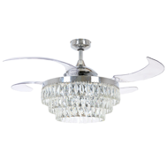 Show details for LUFT Veil 48" Chrome With Clear Retractable Blades & Light Luxury Ceiling Fan Picture of LUFT Veil 48" Chrome With Clear Retractable Blades & Light Luxury Ceiling Fan