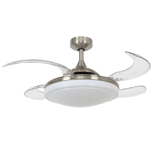 Picture of LUFT Evora 36" Brushed Chrome With Retractable Blades Luxury Ceiling Fan