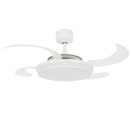 Show details for LUFT Evo 1 48" White With Retractable Blades & LED Luxury Ceiling Fan Picture of LUFT Evo 1 48" White With Retractable Blades & LED Luxury Ceiling Fan